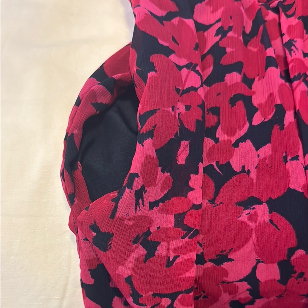 J. Crew Factory Red and Black Ruffled Sheath Dress - Picture 6 of 11